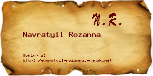 Navratyil Rozanna névjegykártya